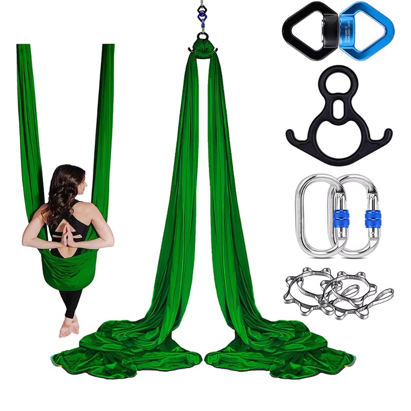 Home Gym Equipment Set - Convenient Adjustable Aerial Swing Yoga Hammock