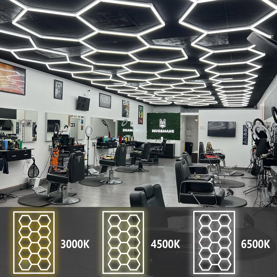 Home Gym Youtube - Dimmable Hexagon Light 3000K 4500K 6500K