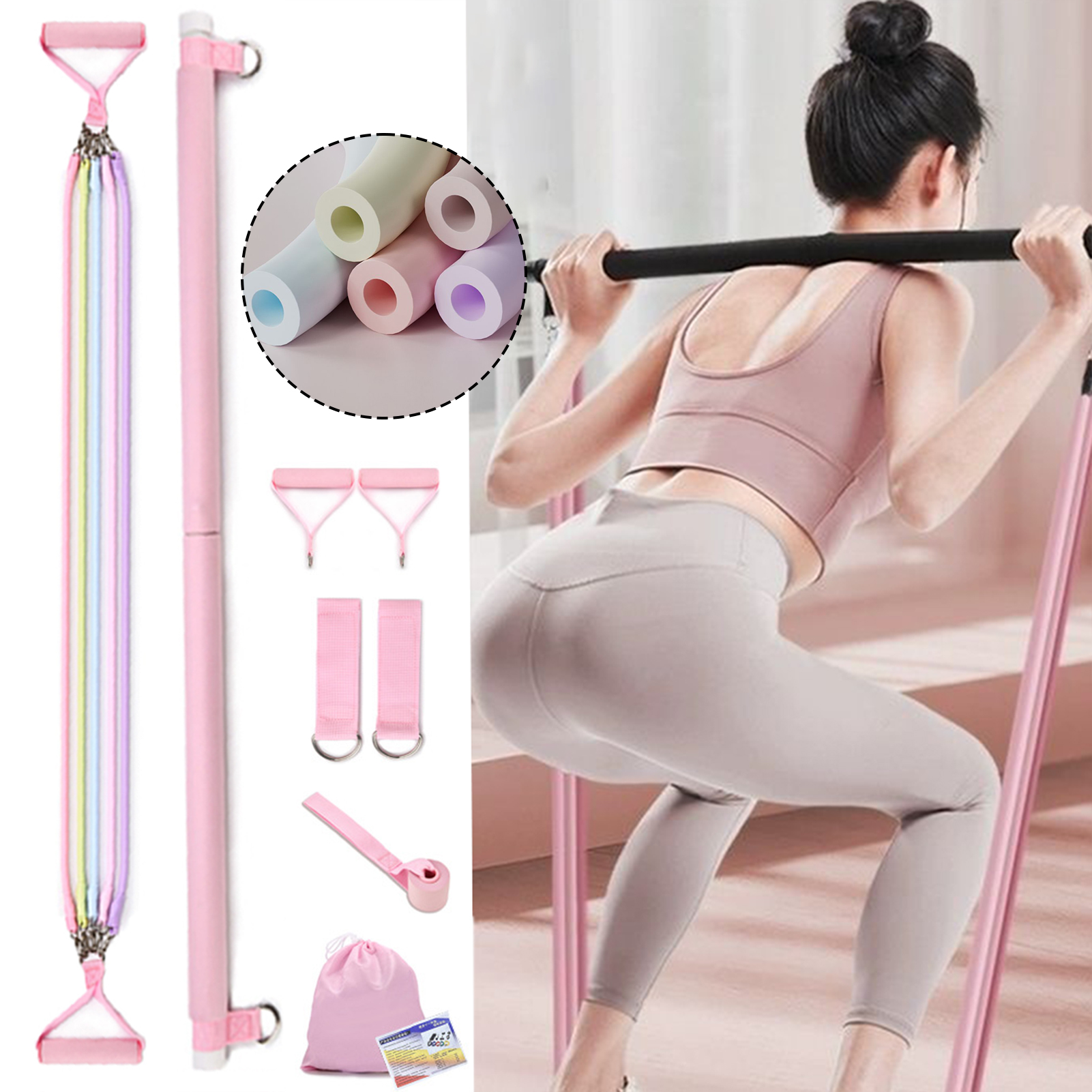 Home Gym Youtube - Women Fitness Elastic Belt Portable Natural