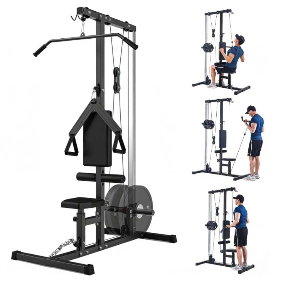 Home Gym Cable Machine - Multi-Functional LAT Pulldown Machine with High