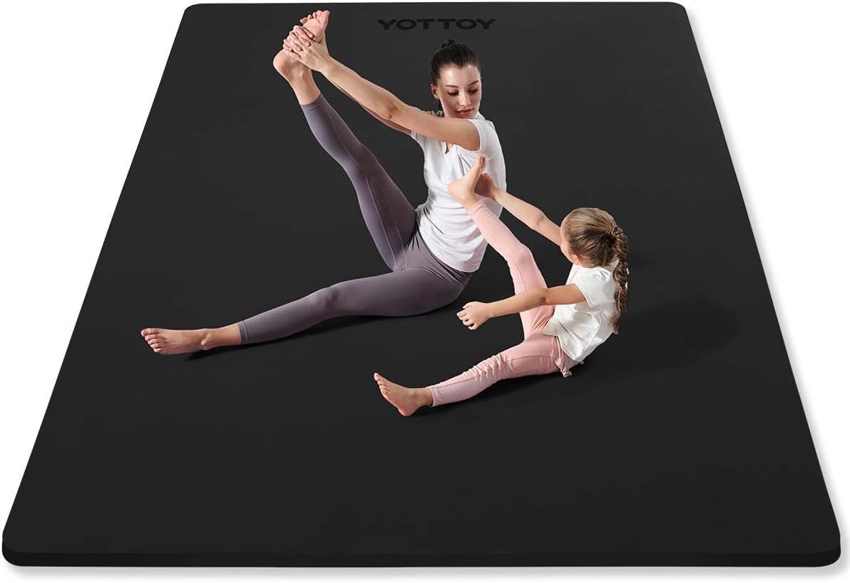 Home Gym Pilates - Large Yoga Mat 75x52x1/2in, Extra Wide