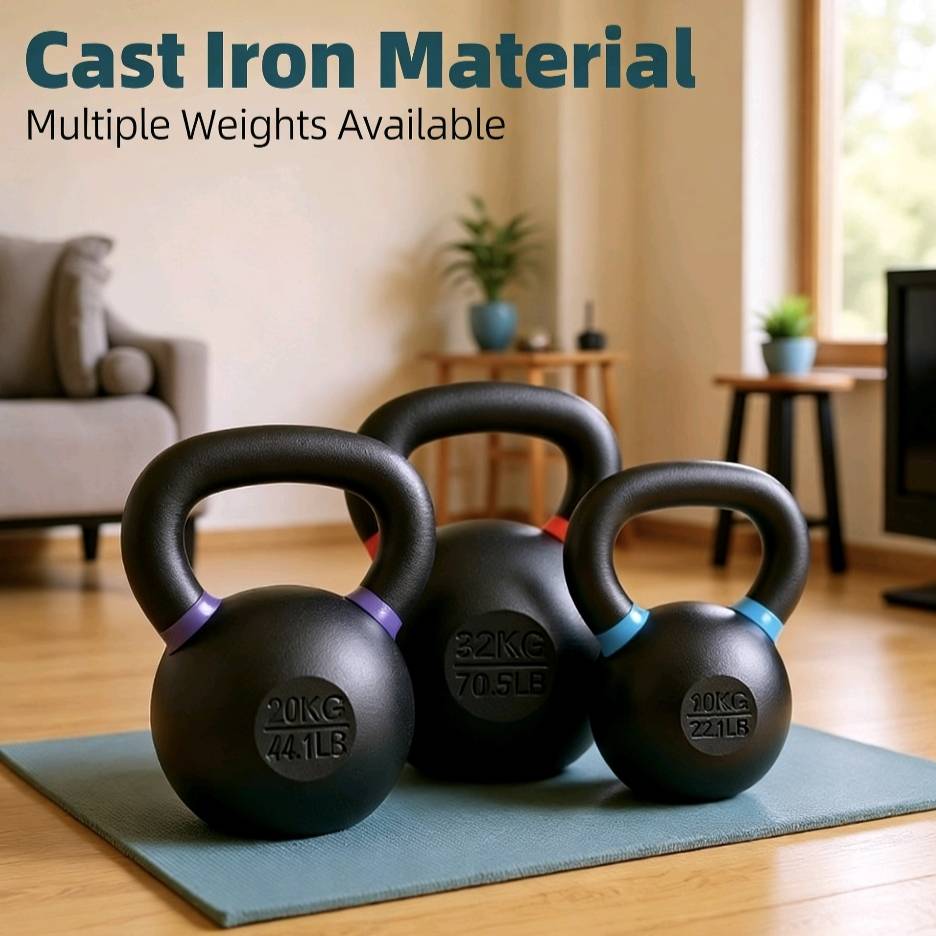 Home Gym Equipment Set - 10kg 12kg Cast Iron Eco-friendly Kettlebell