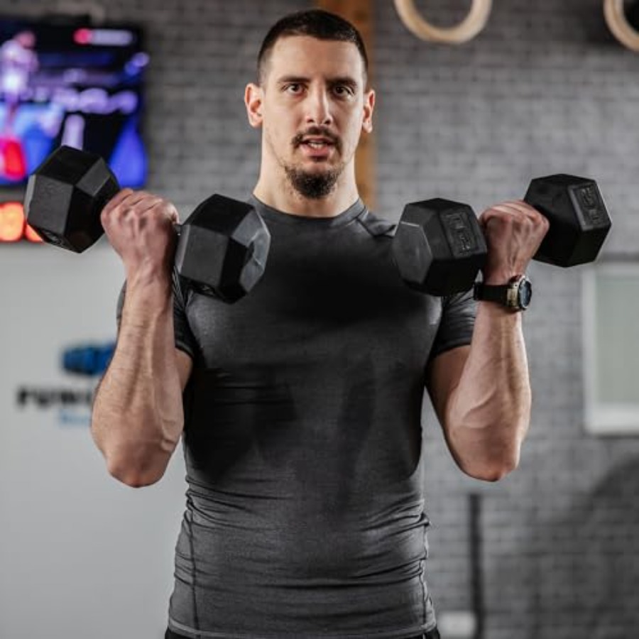40lbs/45lbs/50lbs Rubber Dumbb - огляд і ціна Home Gym Equipment Set