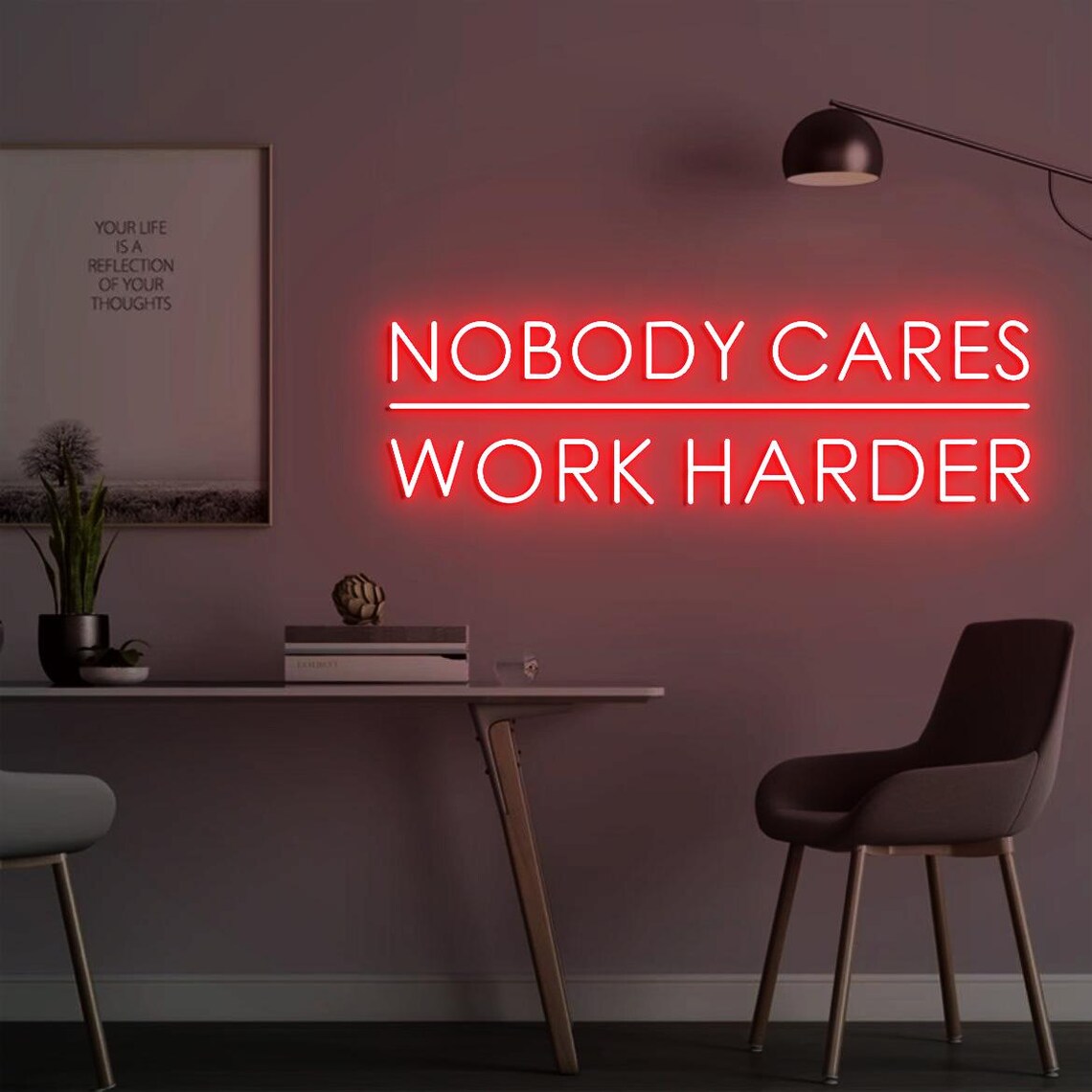 Nobody Cares Work Harder Neon  - огляд і ціна Home Gym Design Ideas