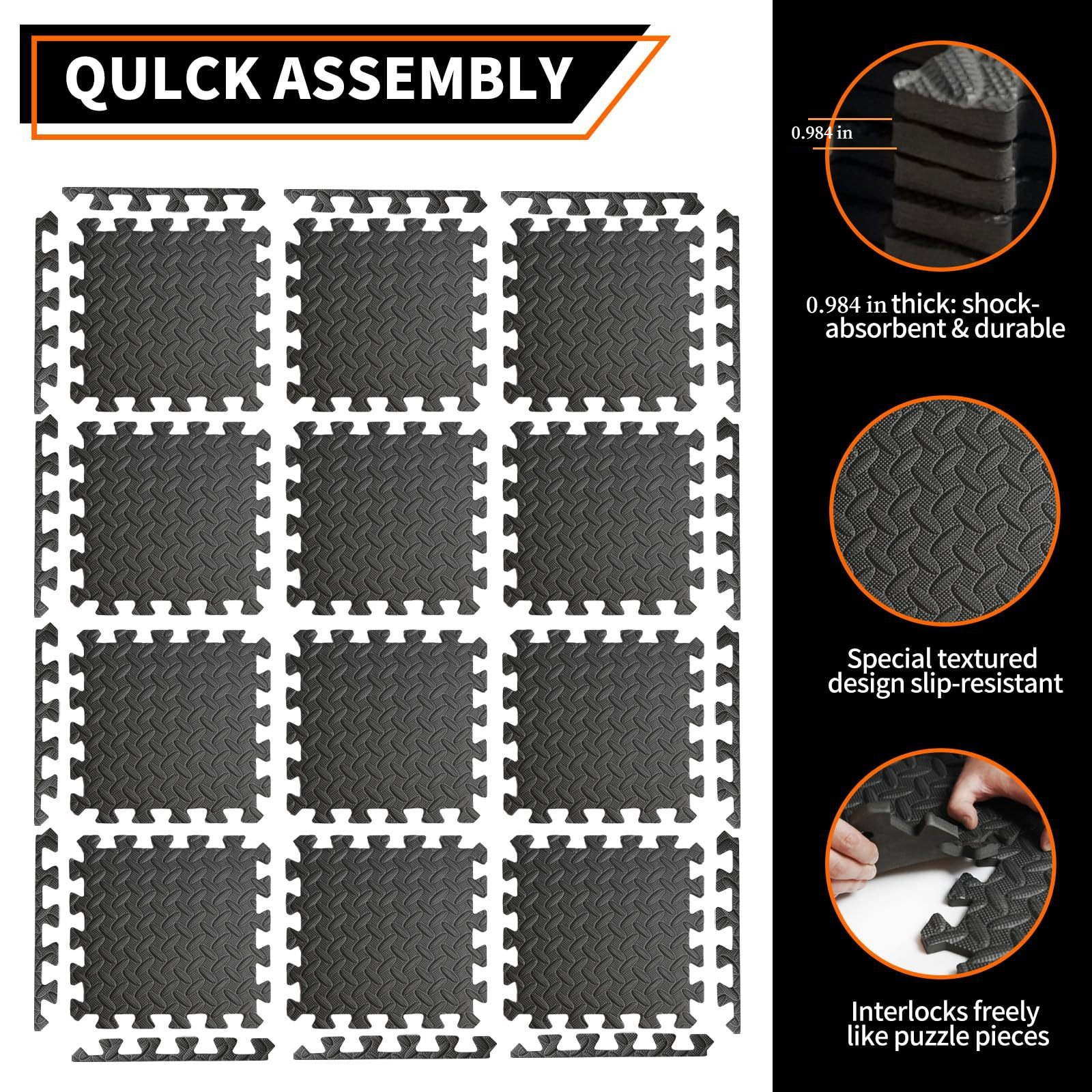 30x30x2.5CM Thickened Yoga Puz - огляд і ціна Home Gym Floor