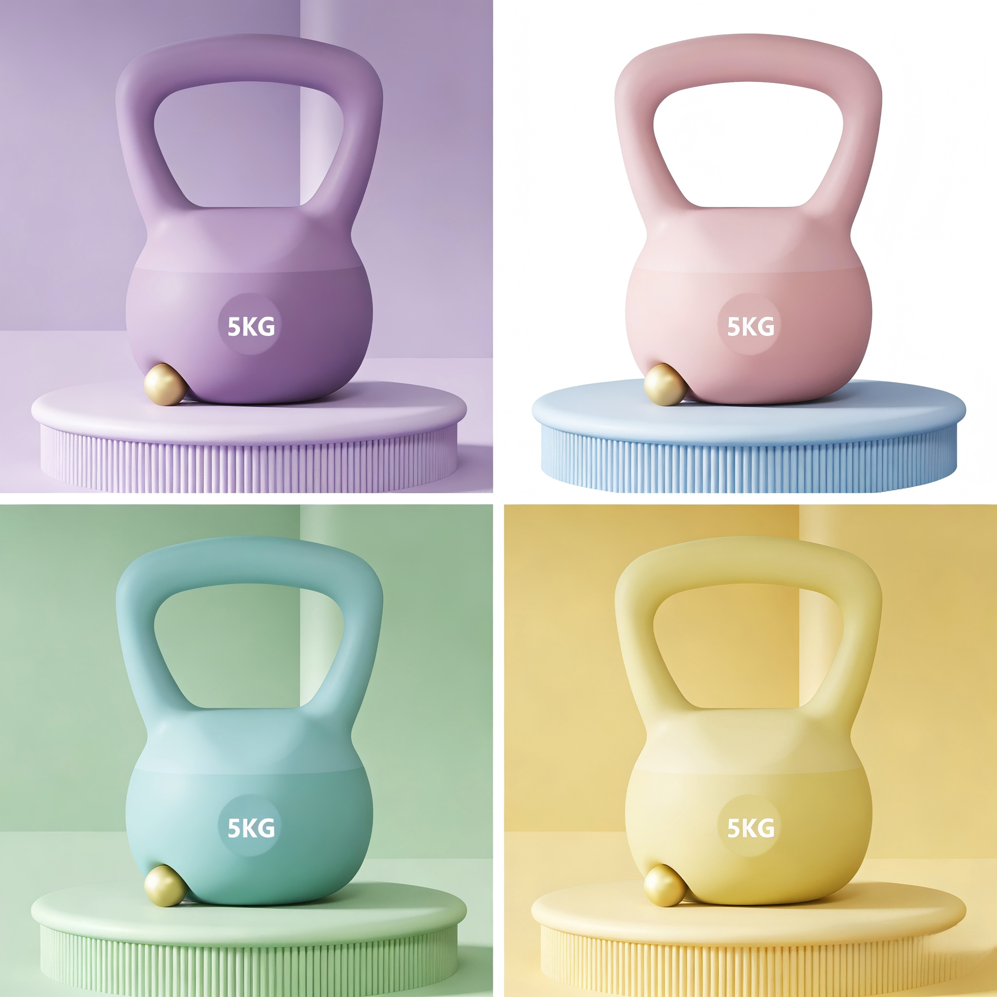 5KG PVC Kettlebell Non-Slip Gr - огляд і ціна Home Gym Kettlebells