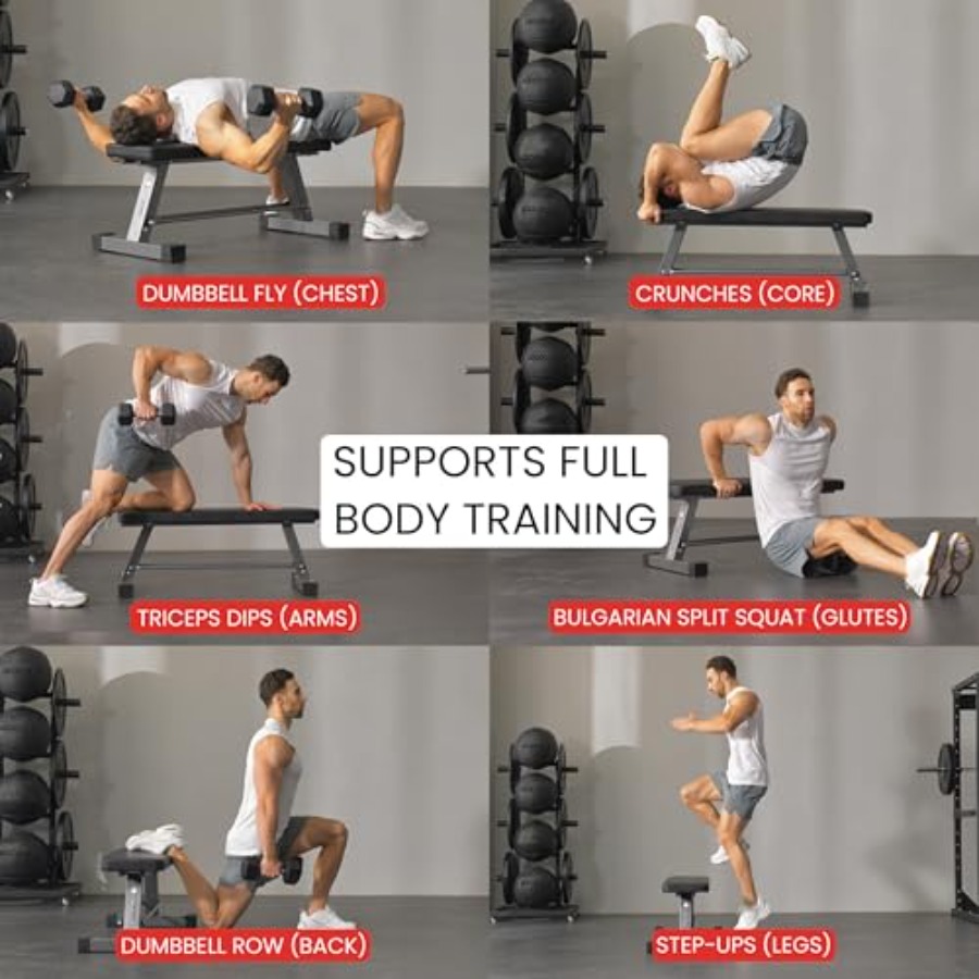 Essential Flat Weight Bench fo - огляд і ціна Home Gym Essentials