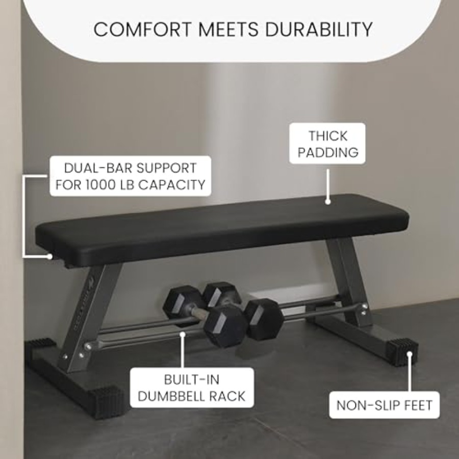 Essential Flat Weight Bench fo - огляд і ціна Home Gym Essentials