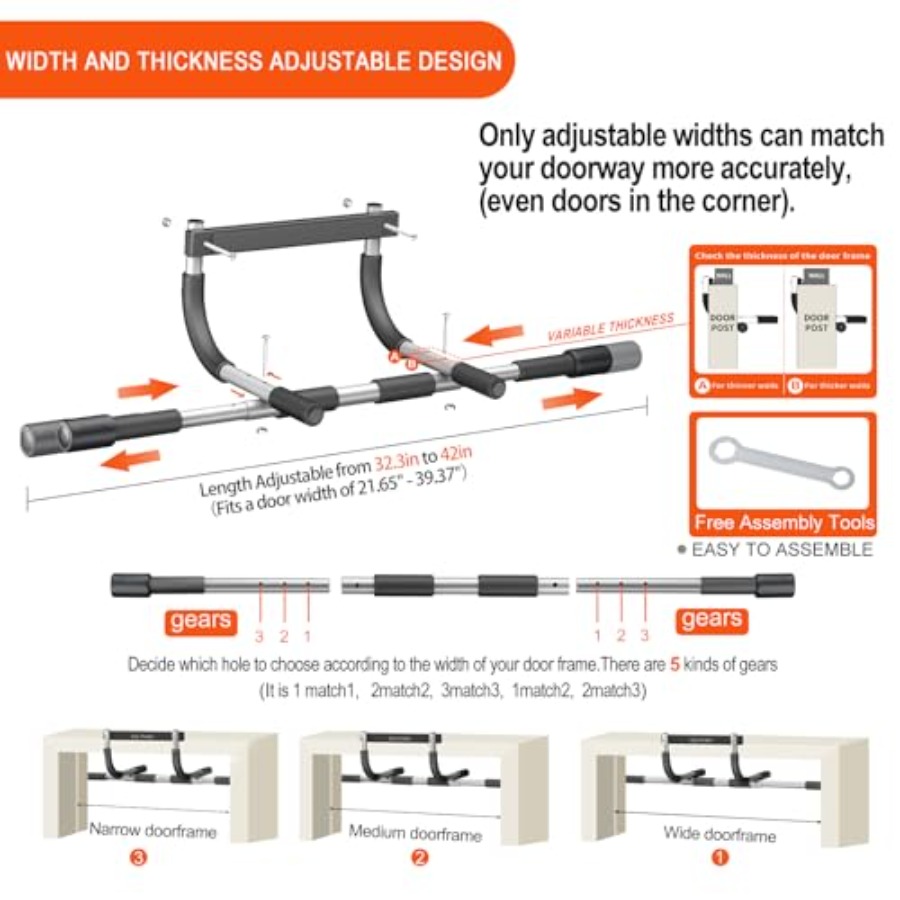 Pull Up Bar for Doorway, Multi - огляд і ціна Chin Up Doorframe
