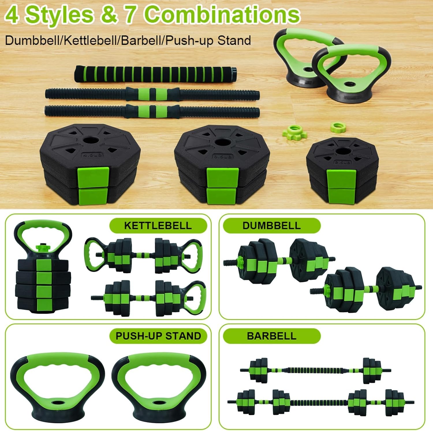 66lbs/88lbs Weight 4 in 1 Adju - огляд і ціна Home Gym Equipment Set