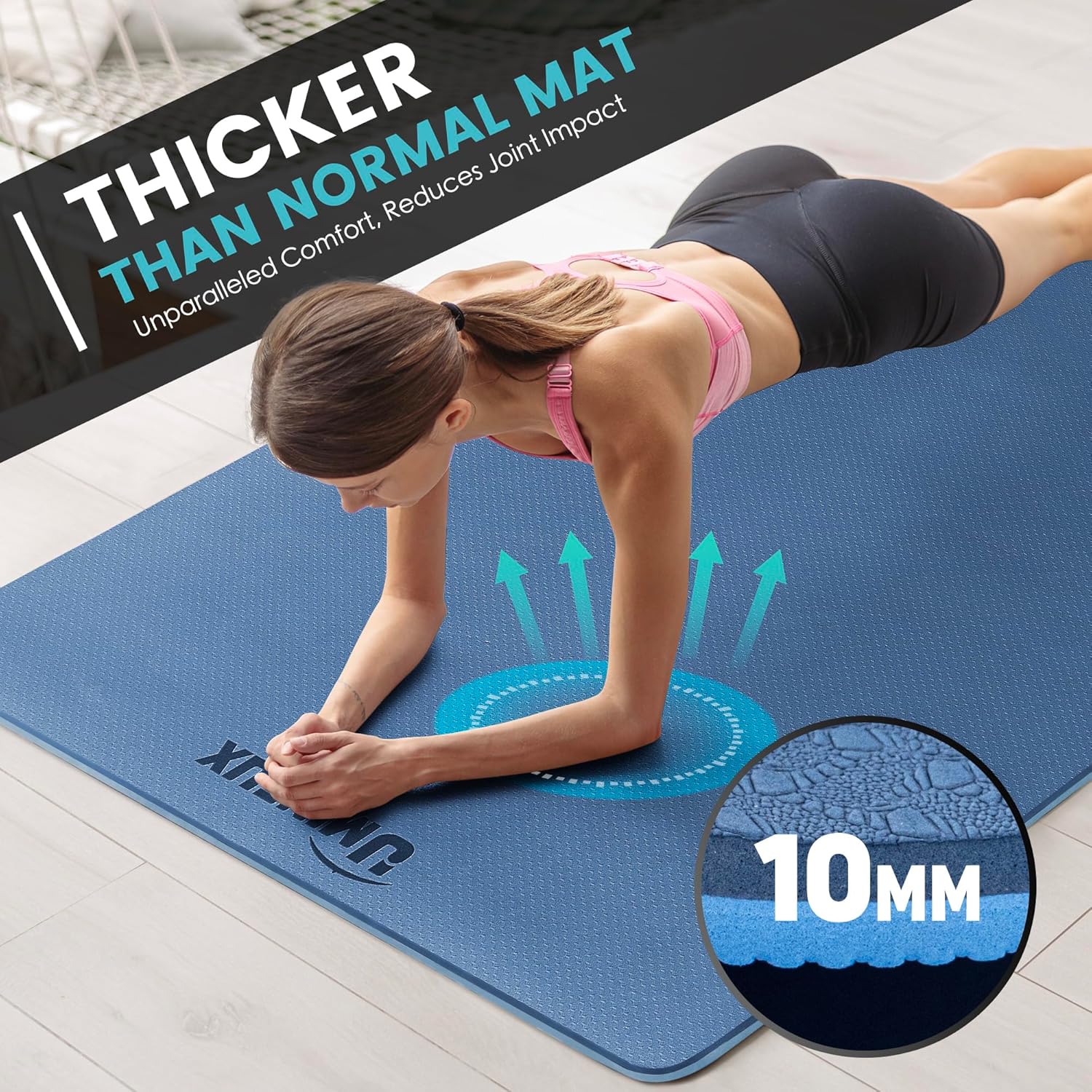 Large Yoga Mat 1/4 & 2/5 Inch  - огляд і ціна Home Gym Pilates