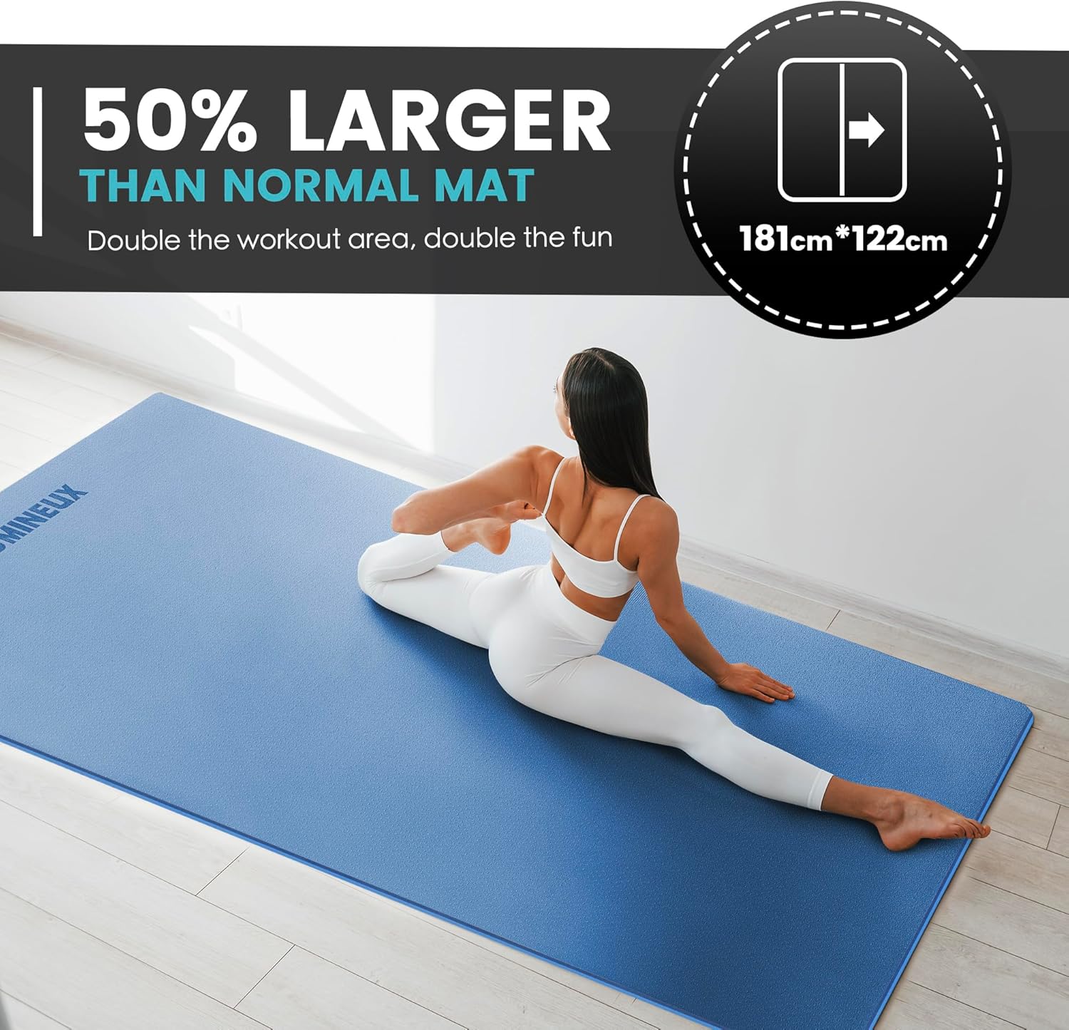 Large Yoga Mat 1/4 & 2/5 Inch  - огляд і ціна Home Gym Pilates