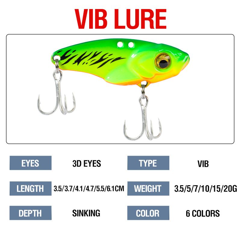 6PCS Metal VIB Lure 5g 7g 10g  - огляд і ціна Wobble Board Balance