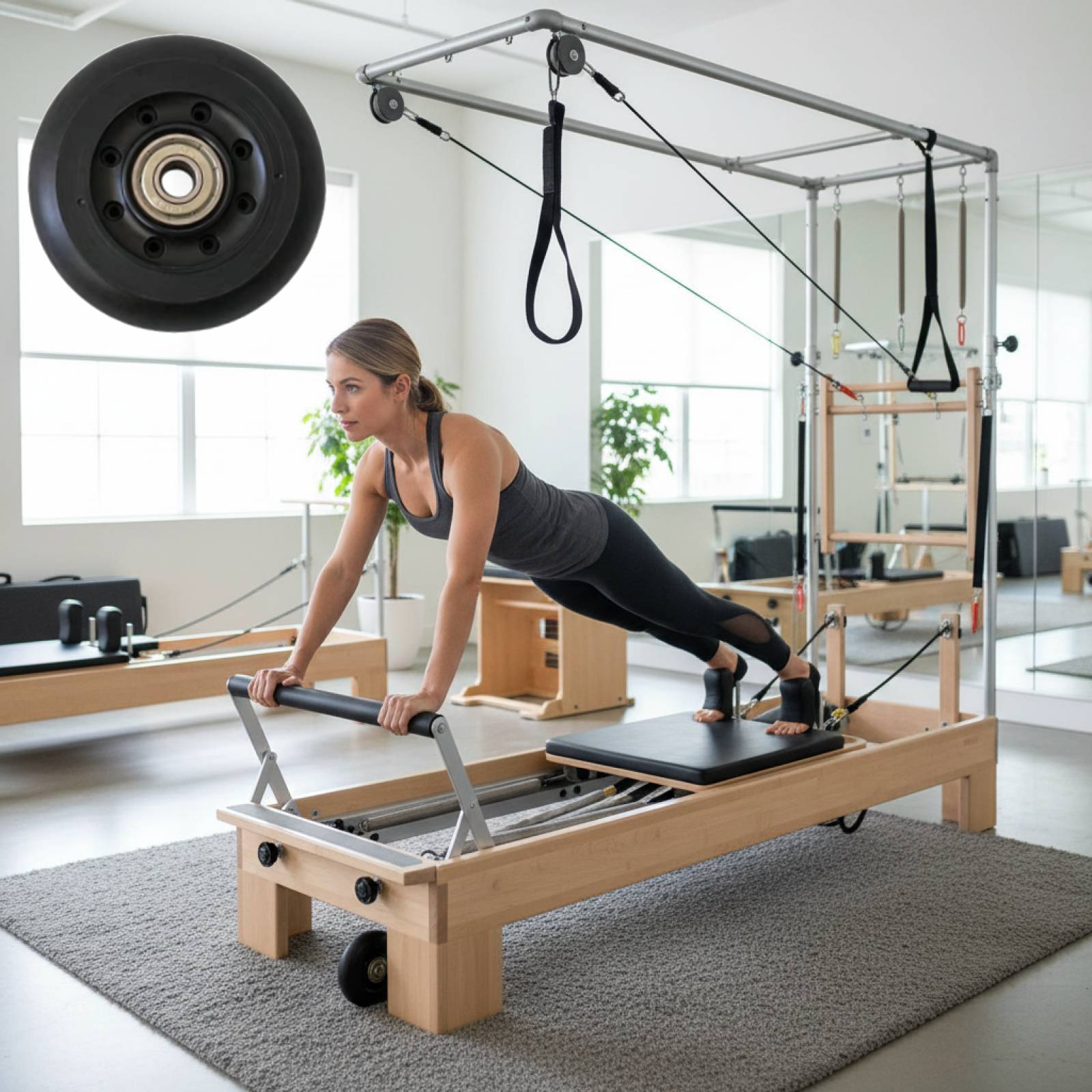 Pilates Reformer Wheel Black W - огляд і ціна Home Gym Pilates