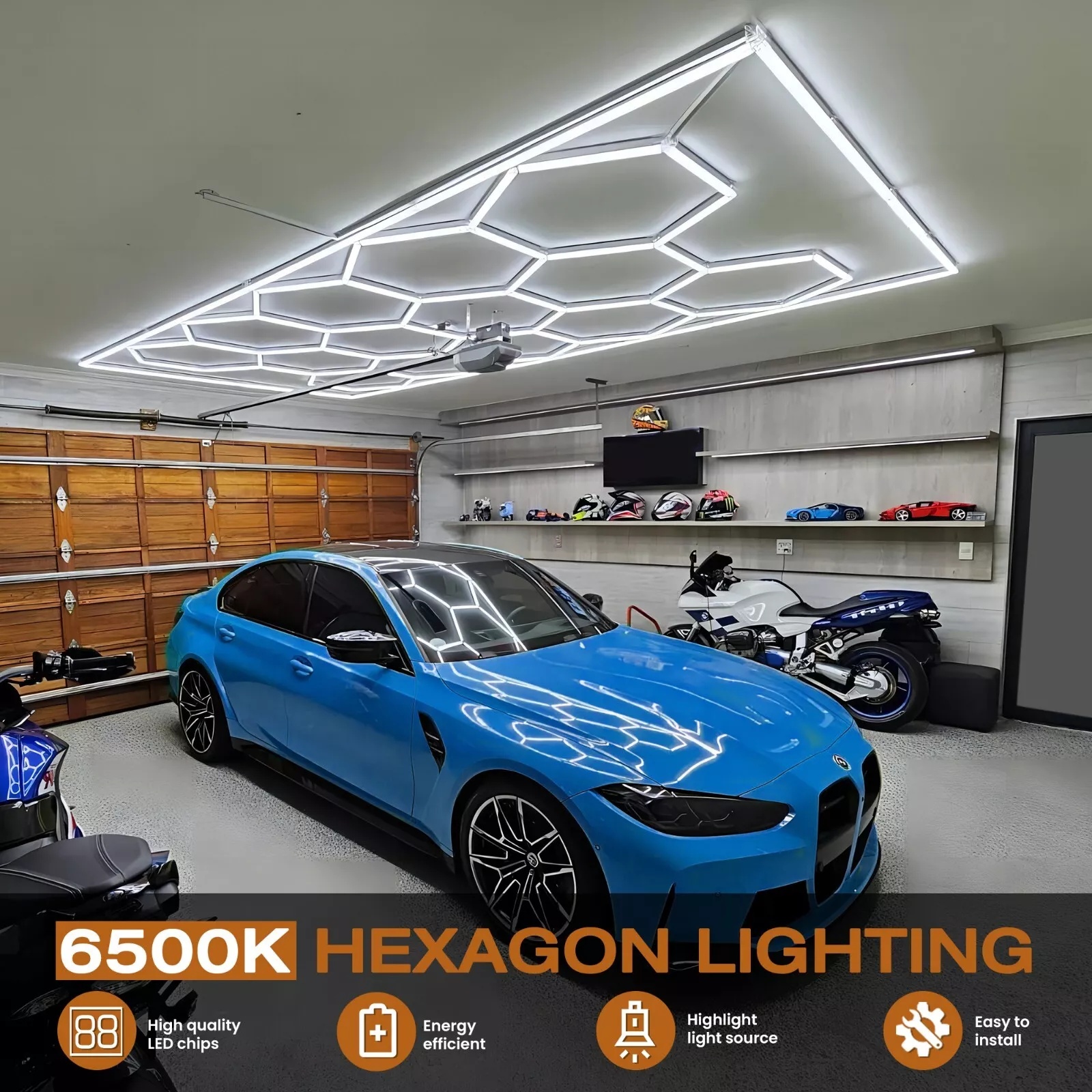 Hexagon Garage Light LED Lamp  - огляд і ціна Home Gym Youtube