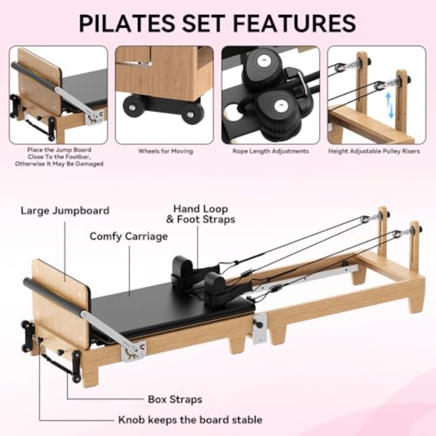 Foldable Pilates Reformer Mach - огляд і ціна Home Gym Pilates
