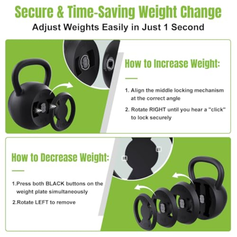 2-in-1 Adjustable Kettlebell 1 - огляд і ціна Home Gym Kettlebells